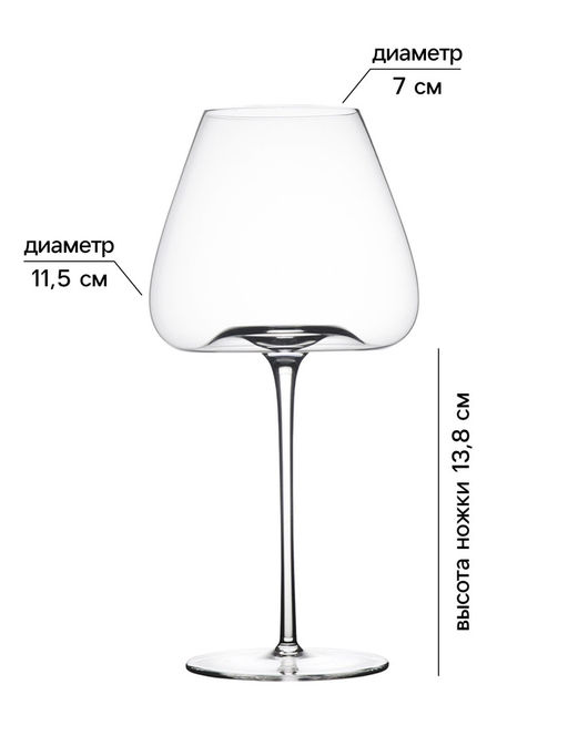 Бокал для вина Magistro Амьен, 680 мл, h=25 см, стекло, прозрачный  фото 2