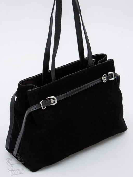 Сумка женская кожаная 8021-1S black Velina Fabbiano-Safenta