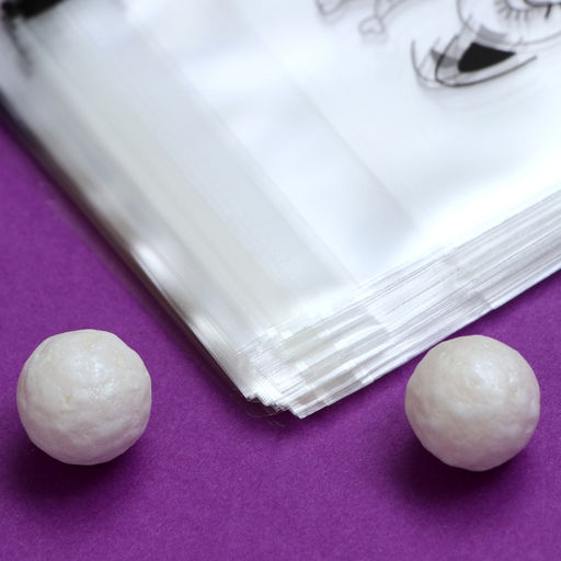 Цена за 100 шт. Пакет БОПП с липкой лентой, "Счастья", 7*7+3см