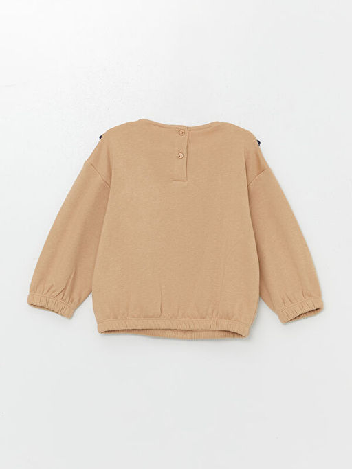 Bisiklet Yaka Uzun Kollu Bask?l? K?z Bebek Sweatshirt ve Tayt 2li Tak?m - Waikiki фото 3