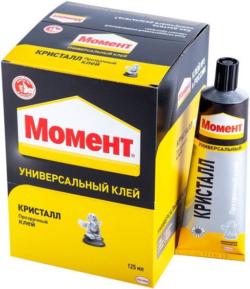 МОМЕНТ клей Кристалл туб.125мл в шоу-боксе 873867 (Хенкель)