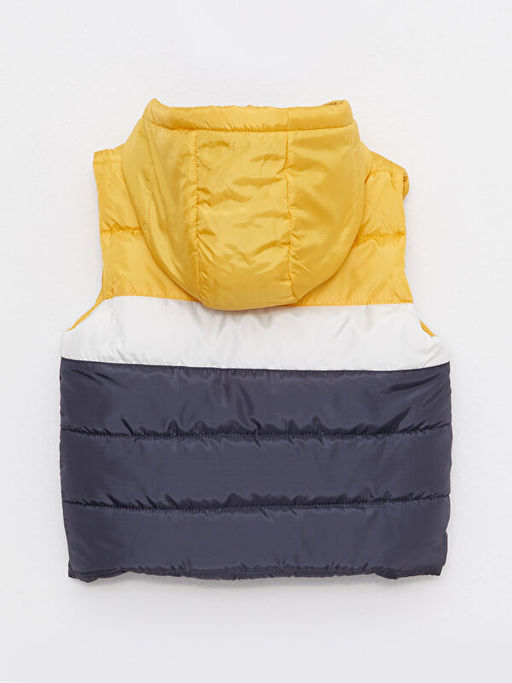 Kap??onlu Renk Bloklu Erkek Bebek ?i?me Yelek - Waikiki фото 2