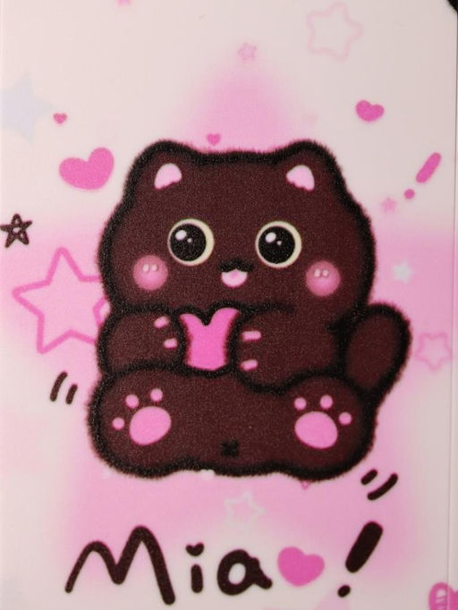 Футляр для карт на ленте "Star сat and hearts", is sitting