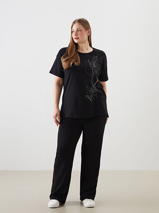 Beli Lastikli Dokulu Kad?n Pantolon