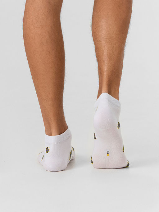 Цена за 5 пар! Носки мужские белые с рисунком в виде злых уток - Mark formelle фото 3