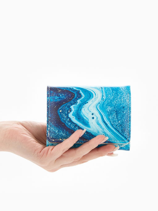 Кошелёк женский на кнопке, 10?1.5?8 см, с принтом, розовый