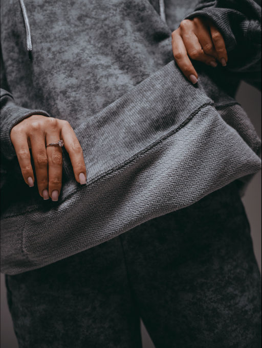 Ваниль худи женское (светло-серый варенка)