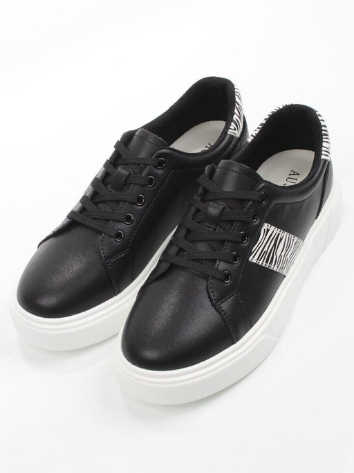 03-YC523-1 BLACK Полуботинки спортивные женские (натуральная кожа)