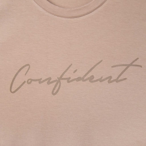 Футболка женская MINAKU Confident, бежевая, размер 42