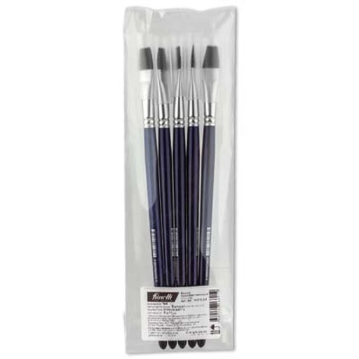 Кисть белка VISTA-ARTISTA Gallery 10212-04 плоская 5 шт короткая ручка №04 фото 3