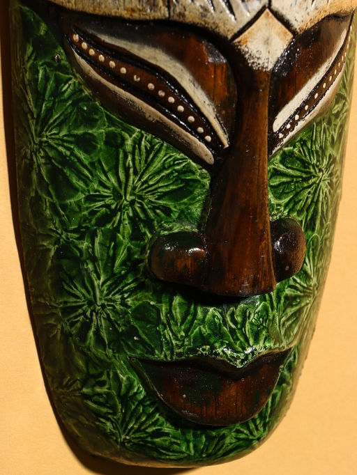Маска «Абориген и сова на ветке», 50×12×4 см, дерево, МИКС