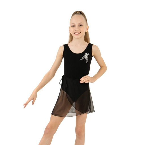 Юбка гимнастическая Grace Dance, с запахом, р. 26-28, цвет чёрный  фото 3