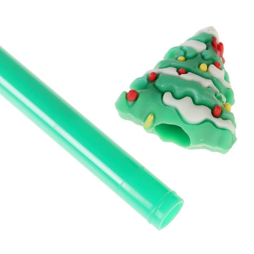 Цена за 48 шт. Ручка-прикол Calligrata Новый год, синий стержень, гелевая, подарочная, МИКС