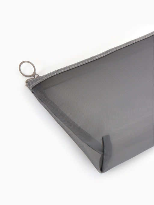 Косметичка дор Сетка 17*6,5*13,5, отд на молнии, серый