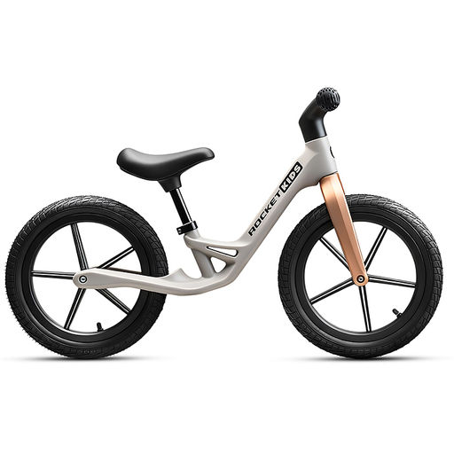 Беговел 14" Rocket, колеса надувные, рама нейлон, цвет серый