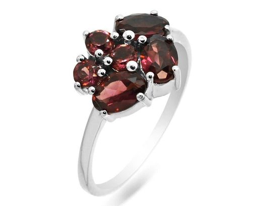 Кольцо из серебра родолит, Индира