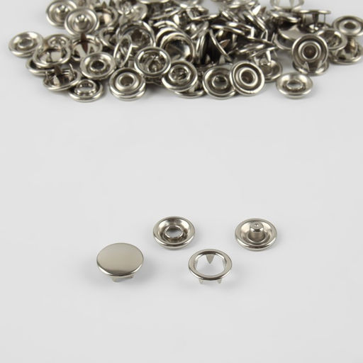 Цена за 20 шт. Кнопка рубашечная, закрытая, d = 9,5 мм, цвет никель - Simaland фото 2