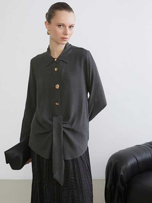 Regular Fit Ba?lamal? Kad?n G?mlek