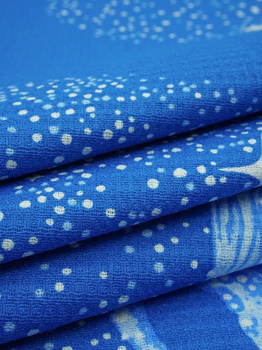 Вафельное полотно Морские обитатели цв.лазурный, ш.1.5м, хлопок-100%, 150гр/м.кв - Купава фото 6