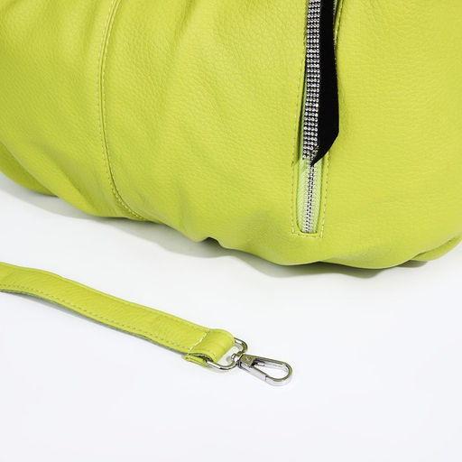 Сумка-мешок на молнии, 3 наружных кармана, цвет зелёный - Simaland фото 6