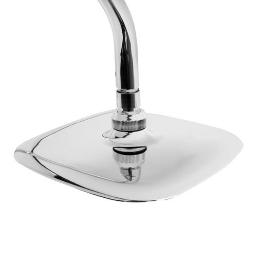 Душевая система ZEIN Z4312, тропическая и ручная лейка 3 режима, шланги, стойка, мыльница, хром