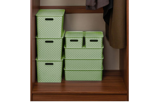 Корзинка с крышкой 7,5 л 35*24,5*10,5 см Береста светло-оливковый - Elan gallery фото 16