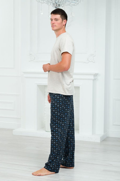 Брюки домашние мужские из кулирки темно-серый макси - Амадэль фото 8