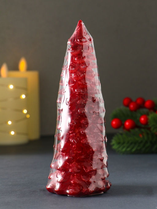 Свеча новогодняя Ель большая, 16060 мм лак, красная - Simaland фото 4