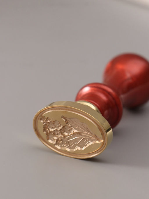 Печать для сургуча с пластиковой ручкой «Жуткий ландыш», 6.3×3×2 см