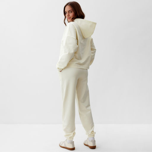 Костюм женский (толстовка, брюки) MIST, размер 48-50, молочный