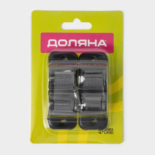 Держатель для швабр Доляна, 8.5×3×4.5 см, 1 отделение, 2 шт. в наборе, крепление саморезы в комплекте