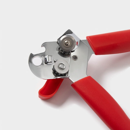 Нож консервный Доляна Волна, 20 см, красный  фото 7