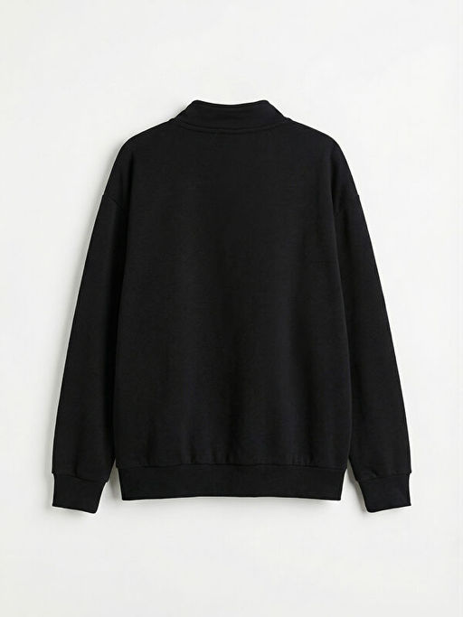 Yar?m Fermuarl? Dik Yaka Erkek ?ocuk Sweatshirt