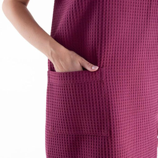 Полотенце банное Этель Парео с карманом 80*140 см. цв. темная сирень, 100% хл, вафля 240 г/м2  фото 3