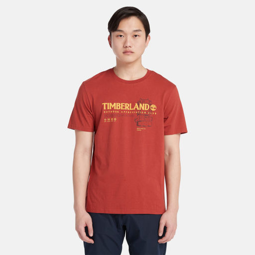 Мужская футболка Timberland T-Shirt Graphic оранжевая