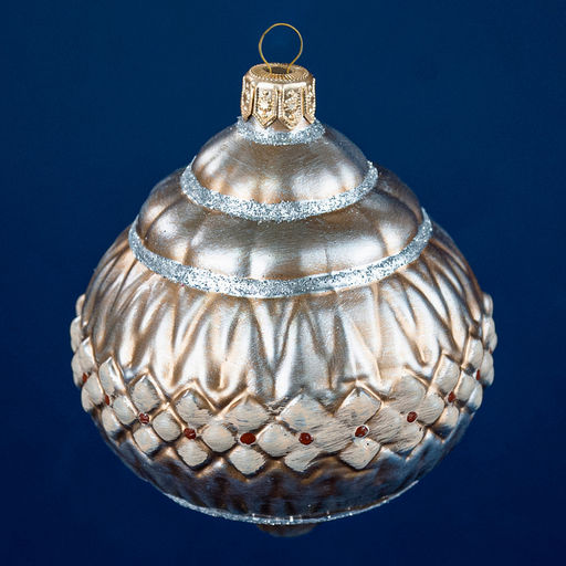 Елочная игрушка фигурка стеклянная Фонарик ажурный-1 д7,8см, h10,3см, ручная художественная роспись, подарочная упаковка (Россия) - Домашняя мода фото 2