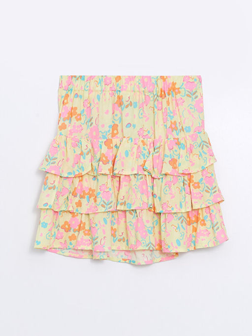 Beli Lastikli ?i?ekli K?z ?ocuk Etek - Waikiki фото 2