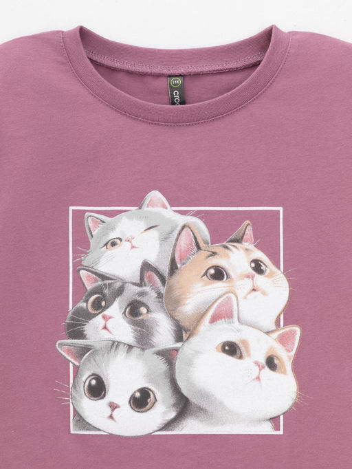 КР 302828/темная орхидея к593 фуфайка (футболка) для дев