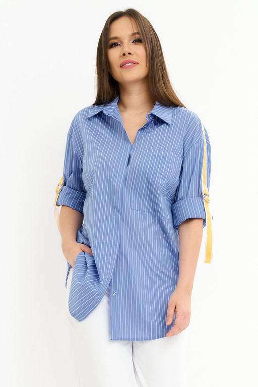 Рубашка Magia mody 2259 голубой в полоску