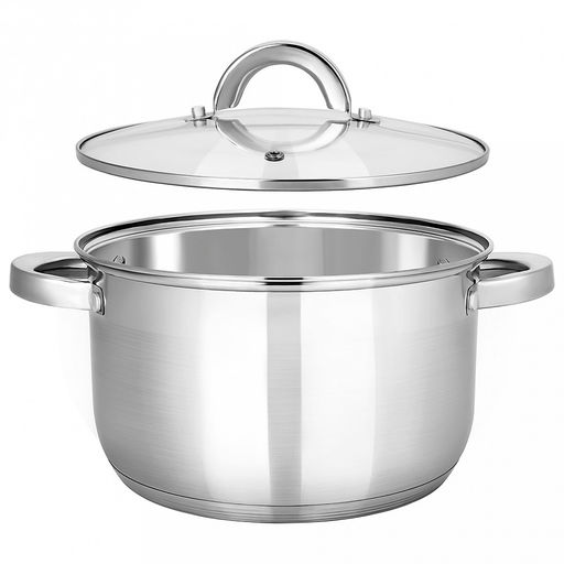 Кастрюля из нержавеющей стали "Rondy" 5,0л, д19см, h13,5см, s0,5мм, дно s3мм, стеклянная крышка, пятислойное дно, подарочная коробка, "Appetite" (Китай)