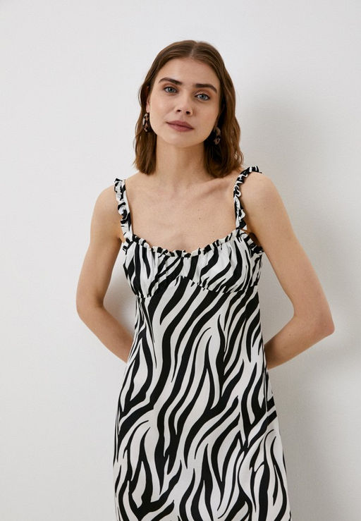 Сиреневое платье с цветочным принтом - Incity фото 8