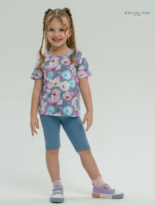 Костюм Актив лиловые одуванчики-деним