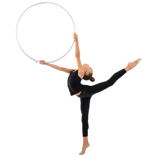 Обруч профессиональный для художественной гимнастики Grace Dance, d=75 см, цвет белый  фото 6