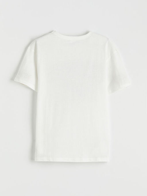 Bisiklet Yaka Bask?l? Erkek ?ocuk Ti??rt