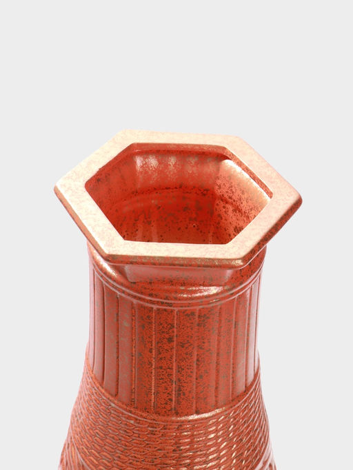 Ваза напольная «Боно», талия, 59×16.5 см, керамика, оранжевая