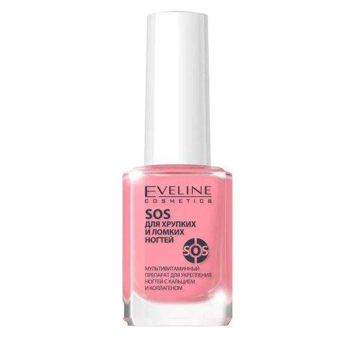 Eveline Препарат мультивитаминный для лечения хрупких и ломких ногтей Eveline Nail Therapy SOS, с кальцием, 12мл  фото 2