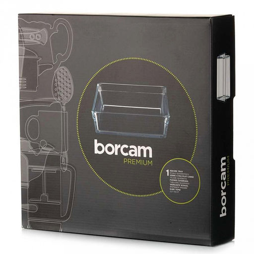 "Боркам Премиум (Borcam Premium)" Форма стеклянная жаропрочная 2,4л, 23х23см, цветная коробка, Pasabahce (Турция)