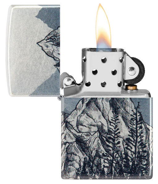Зажигалка ZIPPO Набросок горы | Mountain Sketch 46280  фото 3