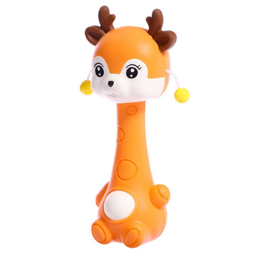 Погремушка с прорезывателем Оленёнок, цвет оранжевый - Крошка я фото 2