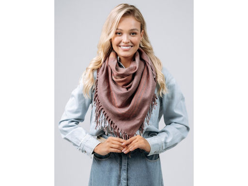 Платок Lanotti двухсторонний Сердце природы бордовый /№62